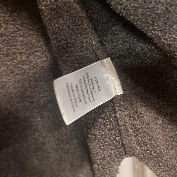 Barefoot Dreams Hooded CozyChic Relaxed Open Front Cardigan in Charcoal Gray - Picture 7 of 9